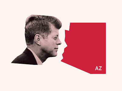 An uncanny resemblance... arizona az jkf joke kennedy outline portrait shillouette state