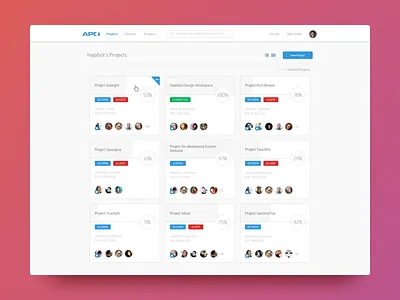 AP4 - Project List development productivity project dashboard project management tasks to do ui web app
