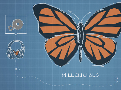 Social Butterflies and Office Distraction butterfly