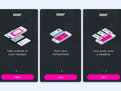 Onboarding illustrations app dooer icon illustration ios iphone isometric mobile onboarding scan sync