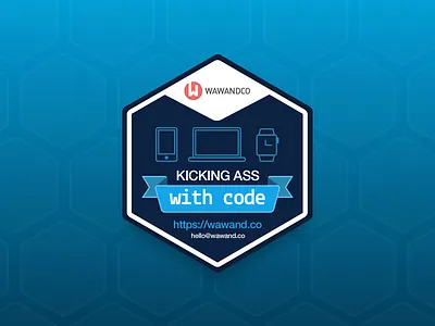 Kicking Ass Sticker app code development devices hexa kick ass mobile sticker watch web