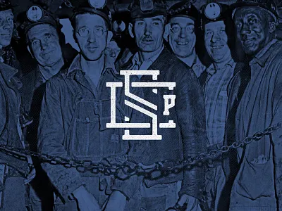 Clean Start Project / Blue 7 branding geometric icon letters mark monogram thicklines type