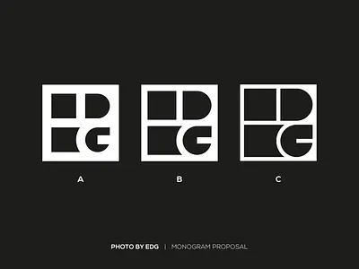 EDG Monogram Logo black black and white classic clean minimal monogram white