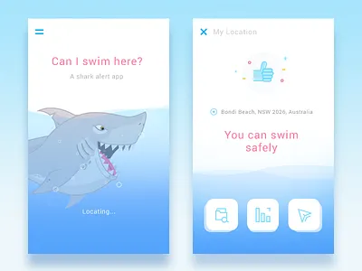 Shark Alert Application alert android app bondi ios ocean rescue safety shark water