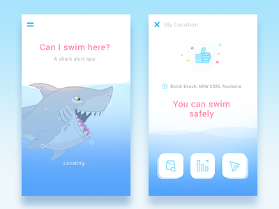 Shark Alert Application alert android app bondi ios ocean rescue safety shark water