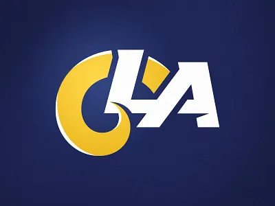 LA Rams ALT Logo branding football la rams logo monogram nfl sports branding sports logo