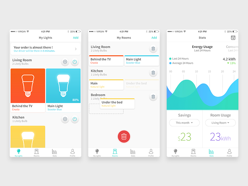Example of Litely iOS Design
