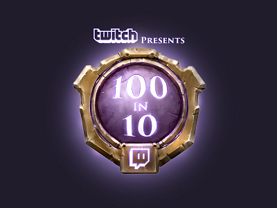 Hearthstone 100 in 10 challenge badge badge geers geersart hearthstone illustration twitch