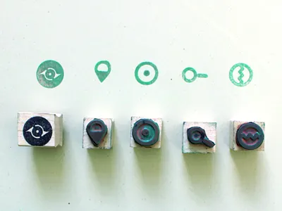 Stamp as a solution bicycle bike branding cycle icon recycle refresh research solution