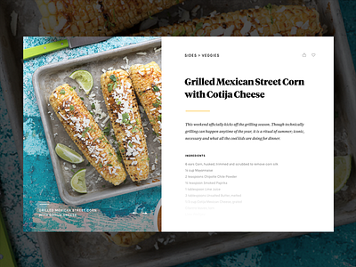 Recipe Detail cooking design food recipe ux web