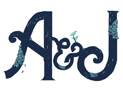 Alyssa & Jacob - Wedding Print illustration typography