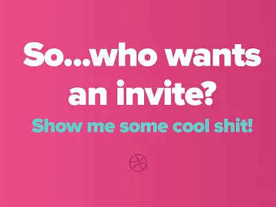 Dribbble invite giveaway cool draft dribbble giveaway invite invites ireland pink portfolio promo prospect typography