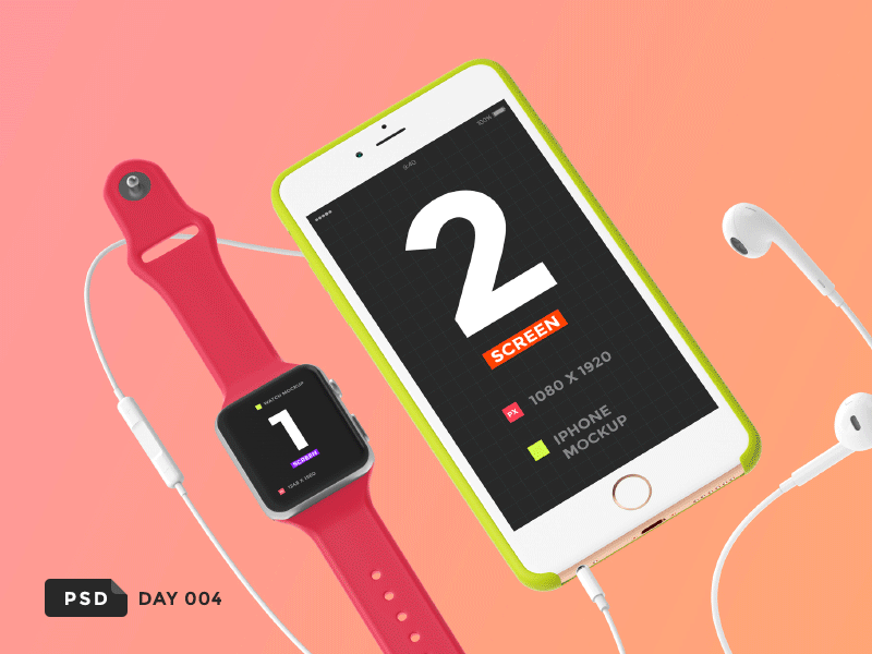 Day 004 | Apple Devices Composition diy free freebie mockup premium psd scene creator scene generator