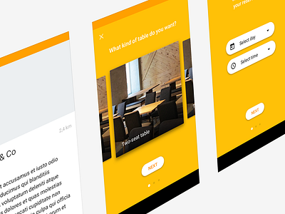 Table reservations android design material reservations table ui ux