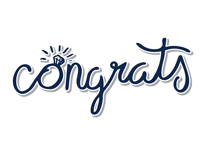 Congrats card congrats hand drawn hand lettering illustration lettering type typography