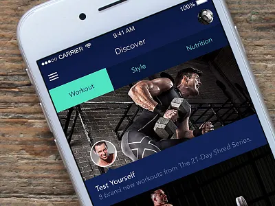 Fitness Dark iOS App dark fitness flat design green gym ios app ios design mobile design sport workout
