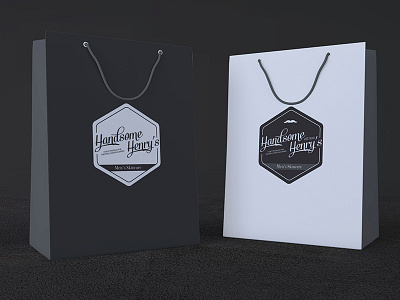 Handsome Henry's Retail Packaging artisan beard branding hipster identity men oil packaging retail skincare