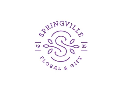 Springville Floral & Gift Logo floral florist identity logo springville utah