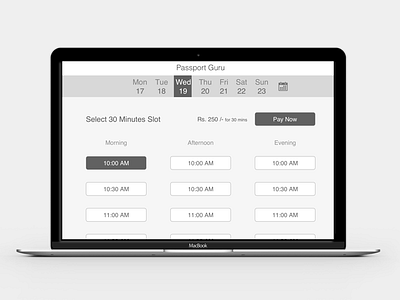 Wireframe Of Booking Screen appointment best booking design help india passport passport guru user experience wireframe