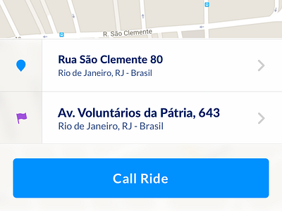 Ride Information address destination drive driver interface ios map navigation origin transport