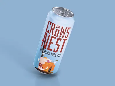 The Crow's Nest - Beer Can ale beer can craft design packing pale sailor texture vector