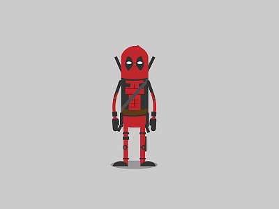 Deadpool character comics dead pool deadpool flat illustration marvel super hero superhero vector