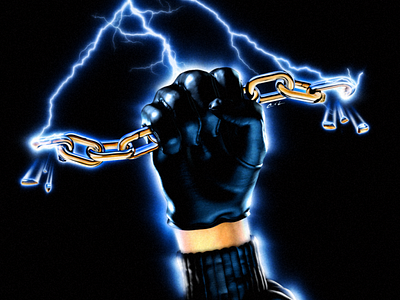 Breaking The Chains 80s chrome design retro