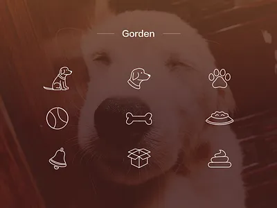 Dog Icon bell bone dog dog food golden retriever icon pet toy