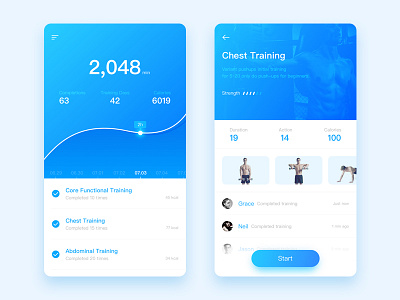 Keep Redesign app fitness ui