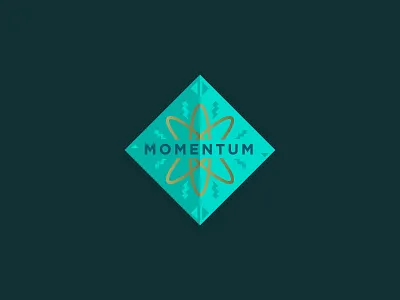 Momentum badge badge branding gold space vector