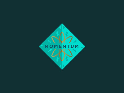 Momentum badge badge branding gold space vector