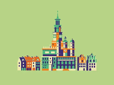 Poznan Design Days illustration 2 bright colors building castle design festival flat graphics illustration poland poznan vector Сastle