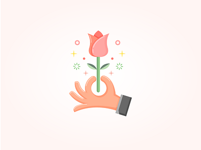 Flower4You flower gift hand illustration love rose