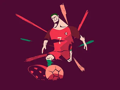Ronaldo!!! cristiano eurocup football illustration nike portugal real madrid ronaldo soccer vector