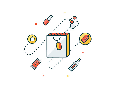 Shop icon illustration line shop