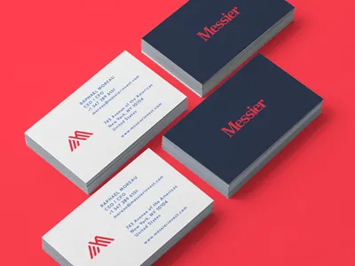 Messier banking branding business card finance investment messier
