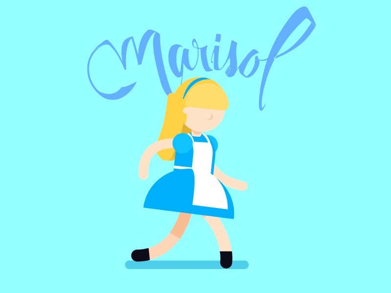 Alice Walk cycle alice animation blue character cycle design walk