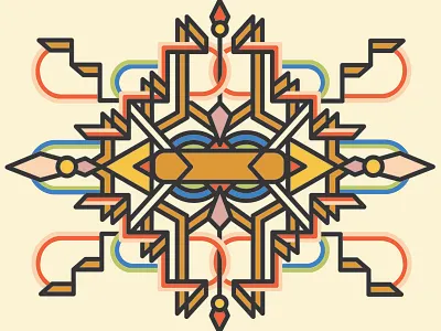 pattern study no. 1 bold color geometric line symmetry