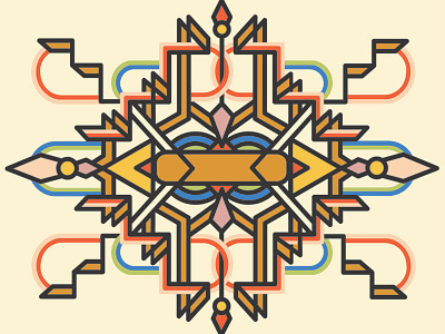 pattern study no. 1 bold color geometric line symmetry