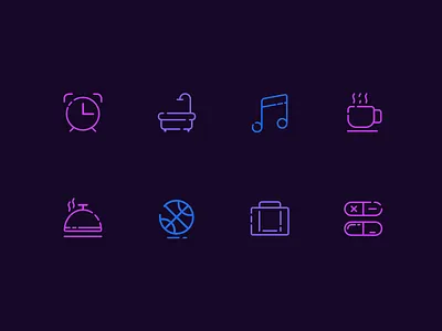 Daily UI # Simple icon app clean clock color daily design icon neon simple ui