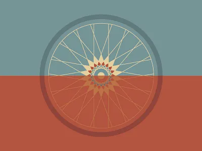 Pedal Craft bicycle bike tire desert geometric horizon illustration pattern pedal craft southwest tire