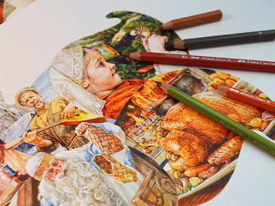 Process color job pencils process
