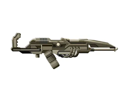 Hand sketching firearms game ui