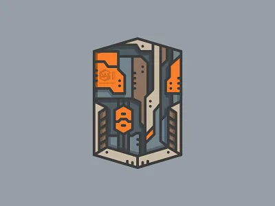 DAS Chip // Cheston RR5521S abstract badge dasrobot futuristic machine robot vector