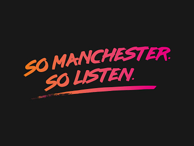 Logo idea for a popular Manchester radio station branding bright commercial grunge logo manchester radio typography