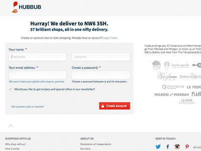 Register page clean grey hubbub register registration process
