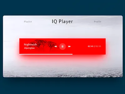Web Audio Player Embracing Concept audio audio player background glow mp3 player player red relieved 听