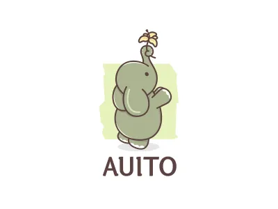 Auito animal character charity company elephant flower fondation lilly logo