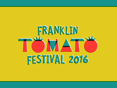 Franklin Tomato Festival Logo farmer farmers market festival franklin fun logo off print overprint tennessee tomato typography