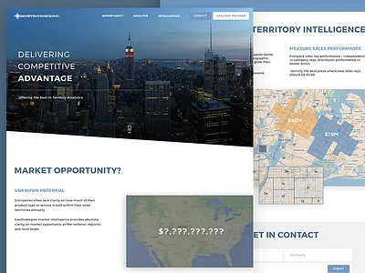 Landing Page // Marketing Company analytics conversion header landing page maps ux design web web design